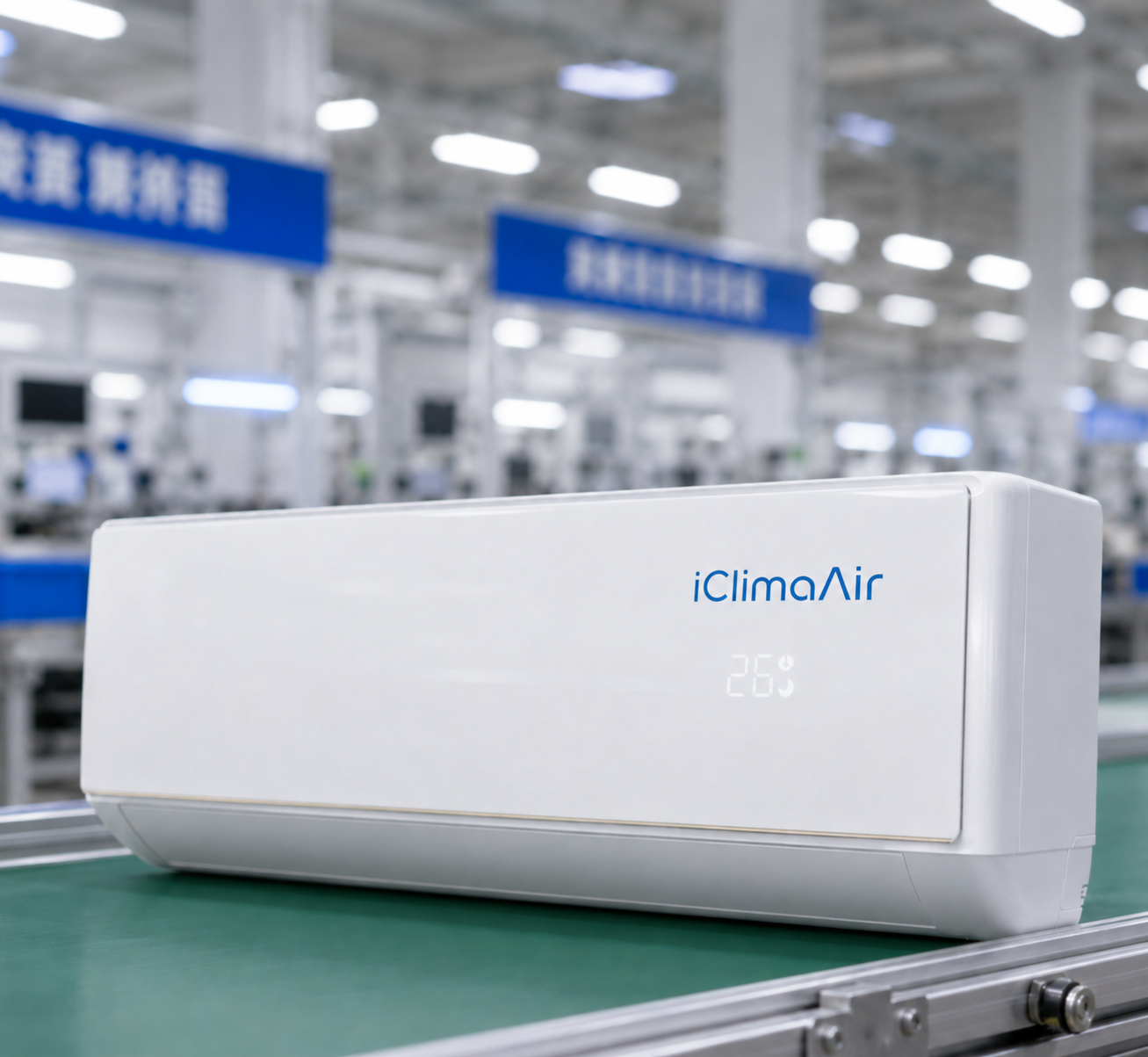 iClima split air conditioner manufacturing factory floor