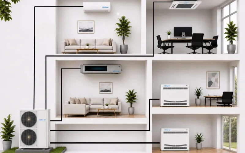 Five Indoor Unit Types — Any Combination